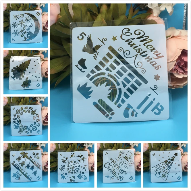 8Pcs/Set 13cm Christmas Model B DIY Layering Stencils Painting Scrapbook Coloring Embossing Album Decorative Card Template
8Pcs/Set 13cm Christmas Model B DIY Layering Stencils Painting Scrapbook Coloring Embossing Album Decorative Card Template