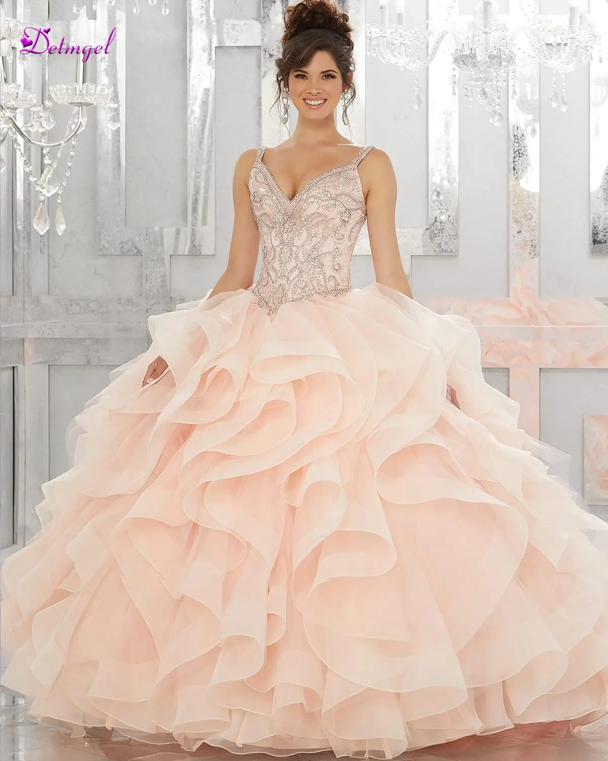 Detmgel Luxury Spaghetti Straps Beaded Ball Gown Quinceanera Dresses 2019 Sweetheart Neck Lace Up Sweet 16 Dress Debutante Gown
Detmgel Luxury Spaghetti Straps Beaded Ball Gown Quinceanera Dresses 2019 Sweetheart Neck Lace Up Sweet 16 Dress Debutante Gown