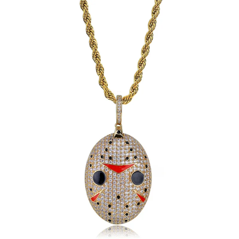 Lucky Sonny Halloween Mask Pendant Necklace Hip Hop Bling Pendants & Necklaces Enamel Men Jewelry Full CZ Micro Paved Bijoux
Lucky Sonny Halloween Mask Pendant Necklace Hip Hop Bling Pendants & Necklaces Enamel Men Jewelry Full CZ Micro Paved Bijoux
