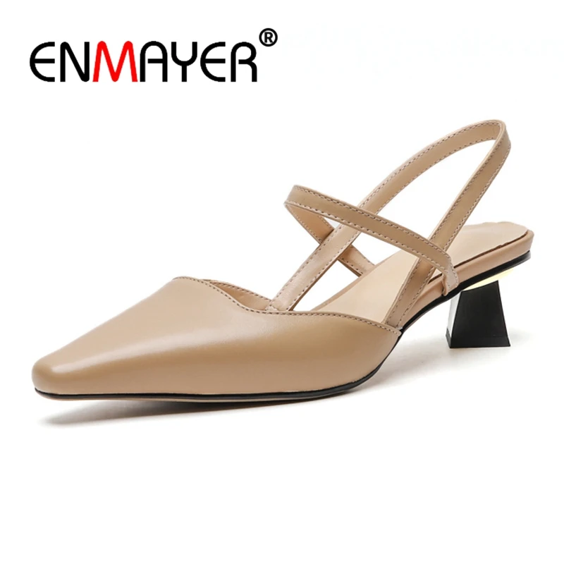 ENMAYER Casual Slip-On Genuine Leather Women Sandals Sandalias De Verano Para Mujer Woman Shoes Size 34-43 ZYL2542
ENMAYER Casual Slip-On Genuine Leather Women Sandals Sandalias De Verano Para Mujer Woman Shoes Size 34-43 ZYL2542