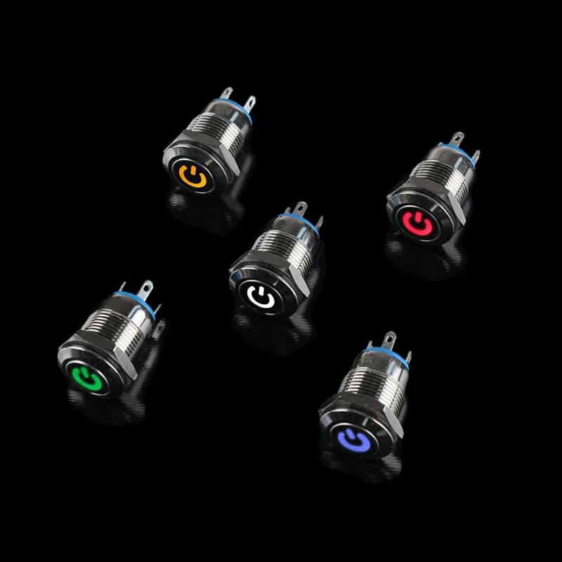 1pc Push Button Switch 12mm 5/12V Waterproof Metal Push Button Switch With LED light Power Momentary Switch
1pc Push Button Switch 12mm 5/12V Waterproof Metal Push Button Switch With LED light Power Momentary Switch
