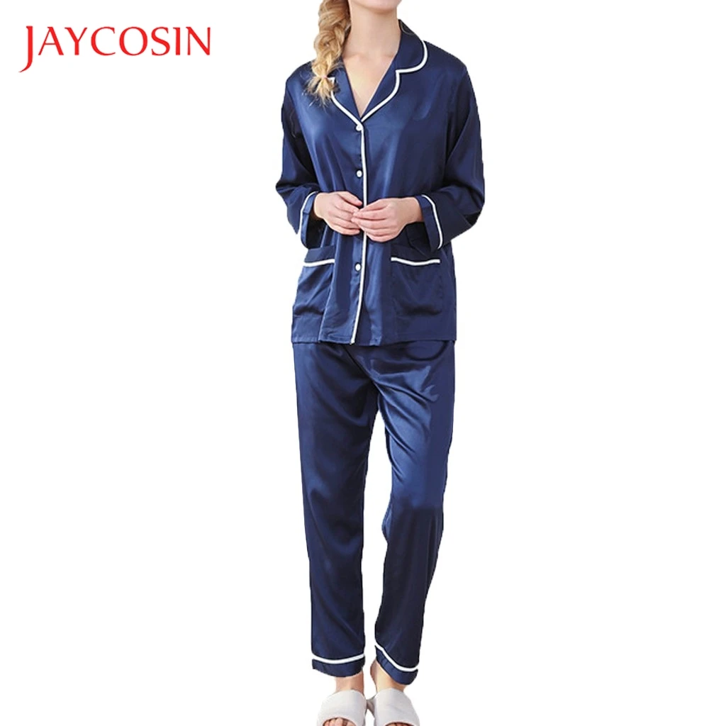 JAYCOSIN Silk Fashion Womens Color Solid Satin Button-Down Pajamas Set Bride Sleepwear Spring,Summer,Autumn,Winter
JAYCOSIN Silk Fashion Womens Color Solid Satin Button-Down Pajamas Set Bride Sleepwear Spring,Summer,Autumn,Winter
