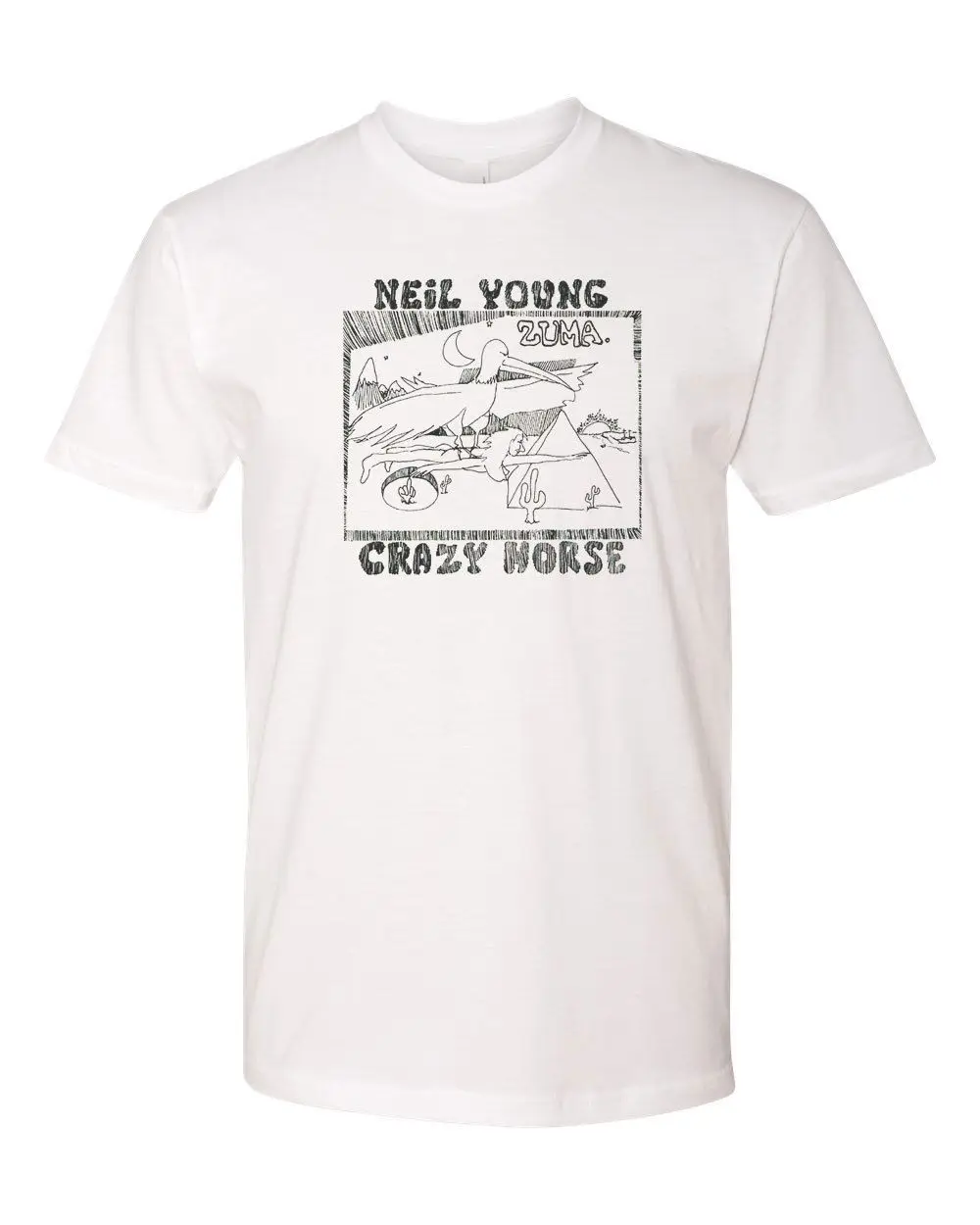 Neil Young Crazy Horse Мужская футболка на заказ S 3XL новая белая Удобная Повседневная с