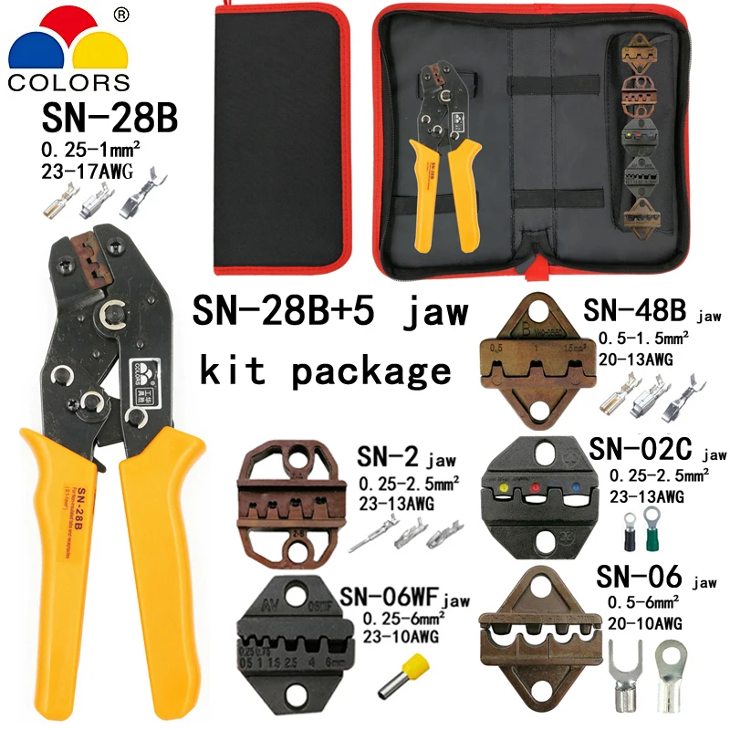 Kit stripping cutting wire pliers suit tools SN-28B 0.3-1.5mm2 pliers 5 jaw for plug/tube/insulation terminal brand tools
Kit stripping cutting wire pliers suit tools SN-28B 0.3-1.5mm2 pliers 5 jaw for plug/tube/insulation terminal brand tools