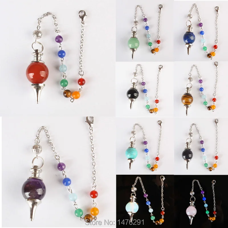 Carnelian Purple Crystal Opal Lapis Quartz Ball Chain Dowsing Healing Chakra Pendulum With Chain 1PCS
Carnelian Purple Crystal Opal Lapis Quartz Ball Chain Dowsing Healing Chakra Pendulum With Chain 1PCS