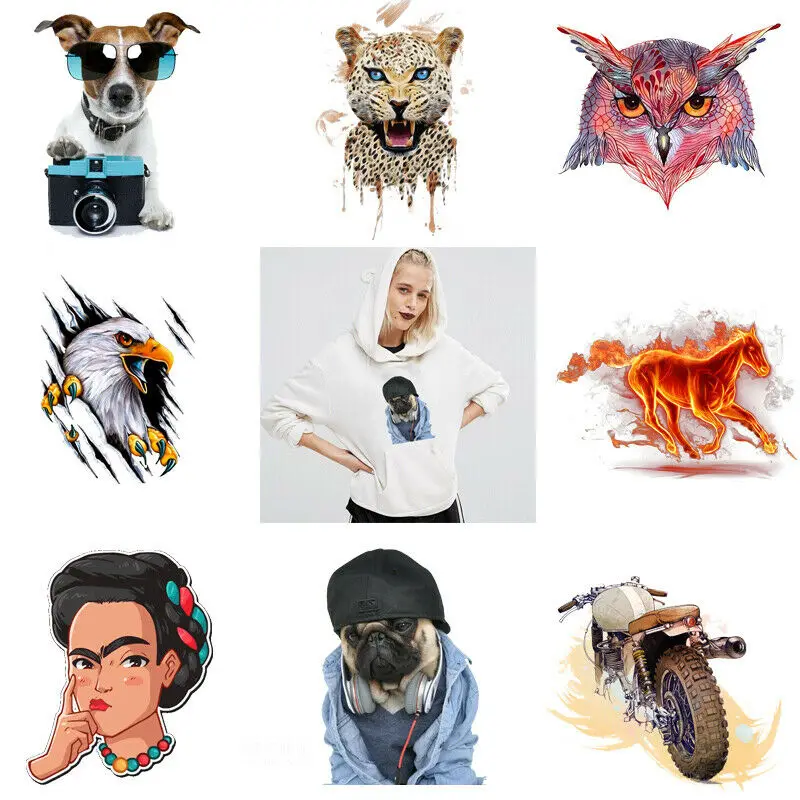 Fashion Animal Clothes Patches Heat Transfer Sticker Print Iron On Appliques DIY Clothes Sticker T-shirt Animal Patches 8 Types
Fashion Animal Clothes Patches Heat Transfer Sticker Print Iron On Appliques DIY Clothes Sticker T-shirt Animal Patches 8 Types