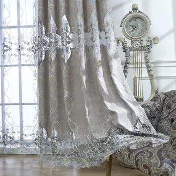 European Embroidered Grey Royal Luxury Curtains for Bedroom Window Curtains for Living Room Elegant Drapes Curtains Tulle
European Embroidered Grey Royal Luxury Curtains for Bedroom Window Curtains for Living Room Elegant Drapes Curtains Tulle