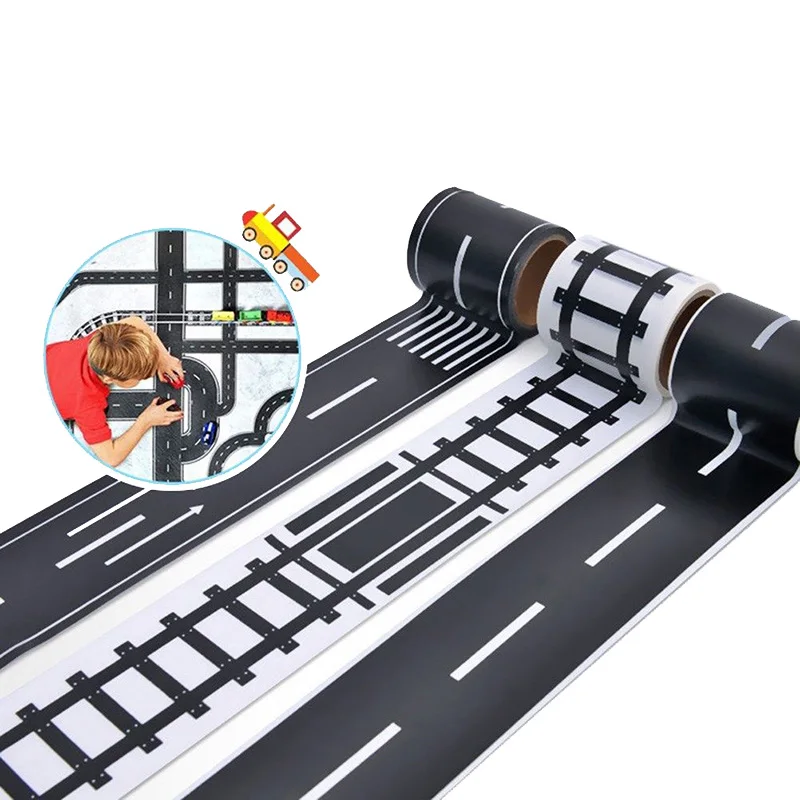 48mmX5m Railway Road Tape Traffic Road Track Scene Washi Tape Sticker Adhesive Masking Paper Label Road for Kids Toy Car Play
48mmX5m Railway Road Tape Traffic Road Track Scene Washi Tape Sticker Adhesive Masking Paper Label Road for Kids Toy Car Play