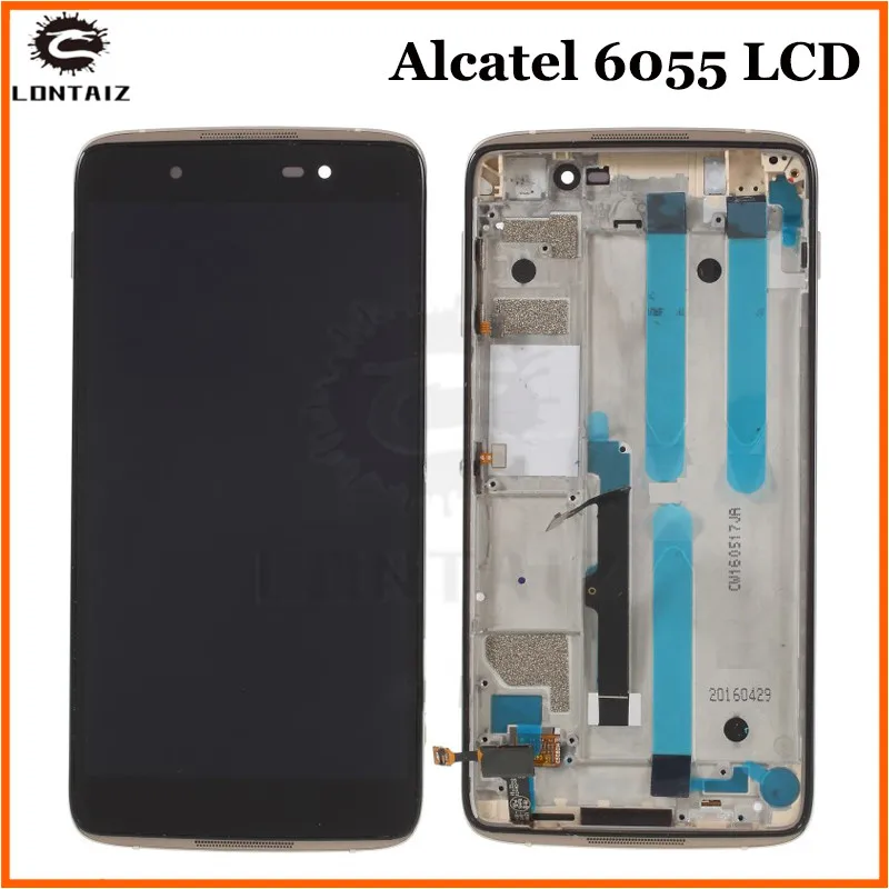For Alcatel Idol 4 OT6055 6055K 6055Y 6055P 6055 Touch Screen Digitizer LCD Display Assembly with Frame
For Alcatel Idol 4 OT6055 6055K 6055Y 6055P 6055 Touch Screen Digitizer LCD Display Assembly with Frame