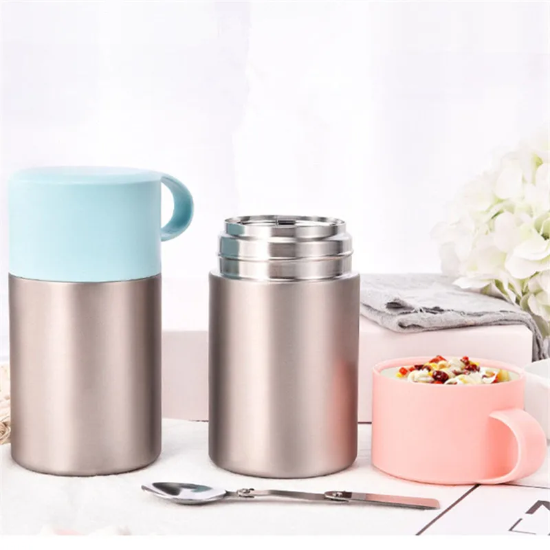 Hot sales 600ml Vacuum Insulated Lunch Box Keep Food Warm Leakproof Containers Stainless Steel Thermal Food jar Carriers handle
Hot sales 600ml Vacuum Insulated Lunch Box Keep Food Warm Leakproof Containers Stainless Steel Thermal Food jar Carriers handle