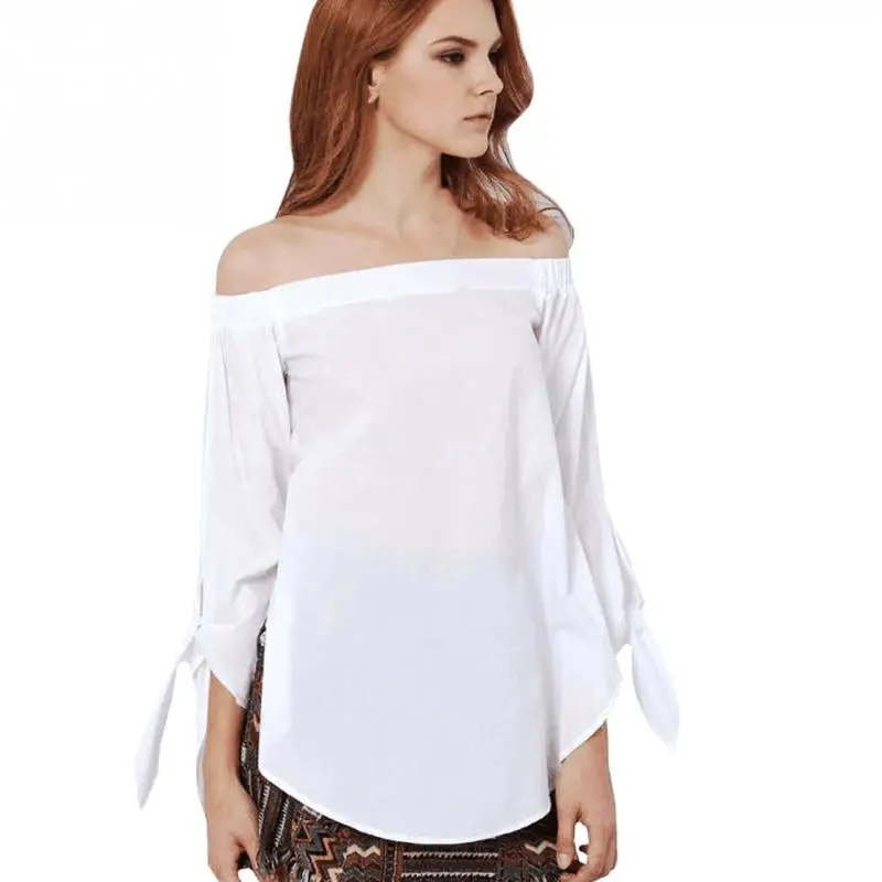 New Soild Color Women Off Shoulder Blouse Slash Neck Long Sleeve Shirt Strapless Fashion Ruffles Feminine Ladies Tops ~
New Soild Color Women Off Shoulder Blouse Slash Neck Long Sleeve Shirt Strapless Fashion Ruffles Feminine Ladies Tops ~
