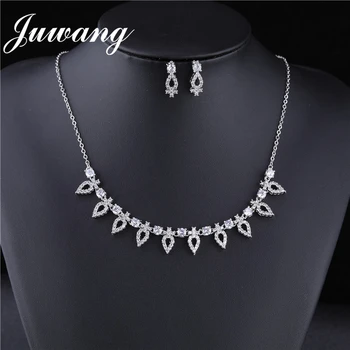 JUWANG AAA+ Cubic Zirconia Jewelry Sets Dubai Trendy Earring Necklace Set Bridal jewellery for Women Elegant Party Gift Costume
JUWANG AAA+ Cubic Zirconia Jewelry Sets Dubai Trendy Earring Necklace Set Bridal jewellery for Women Elegant Party Gift Costume