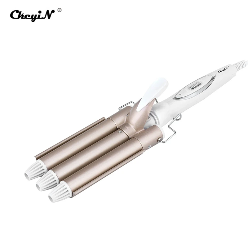 Three Pipe Joint Hair Curling Iron Ceramic Triple Barrel Deep Wave Curler Roller Temperature Adjust Corrugated Crimper Waver 356
Three Pipe Joint Hair Curling Iron Ceramic Triple Barrel Deep Wave Curler Roller Temperature Adjust Corrugated Crimper Waver 356