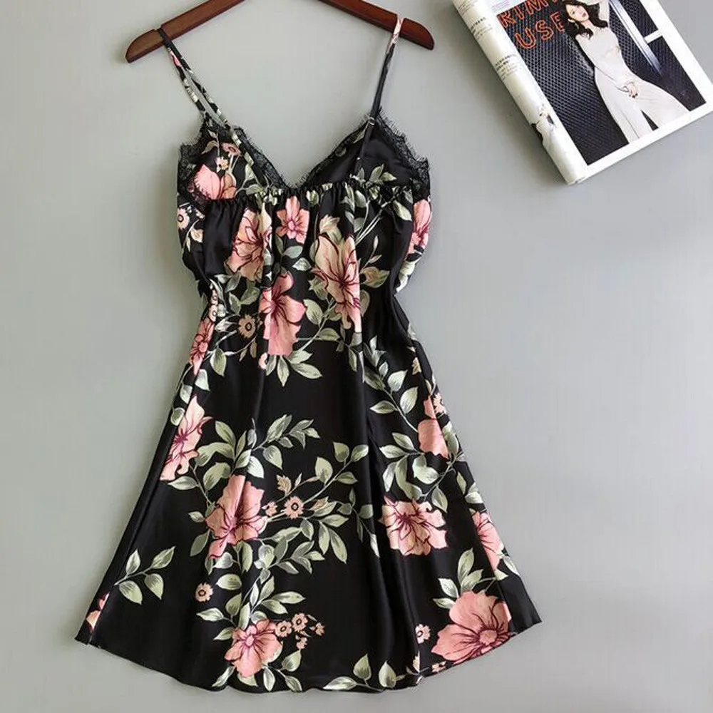 Night Dress Nightgown Sexy Nightwear Vintage Floral Print Camisola Lingerie Nighty Silk Dress Sleep Wear Nightdress Clothes
Night Dress Nightgown Sexy Nightwear Vintage Floral Print Camisola Lingerie Nighty Silk Dress Sleep Wear Nightdress Clothes