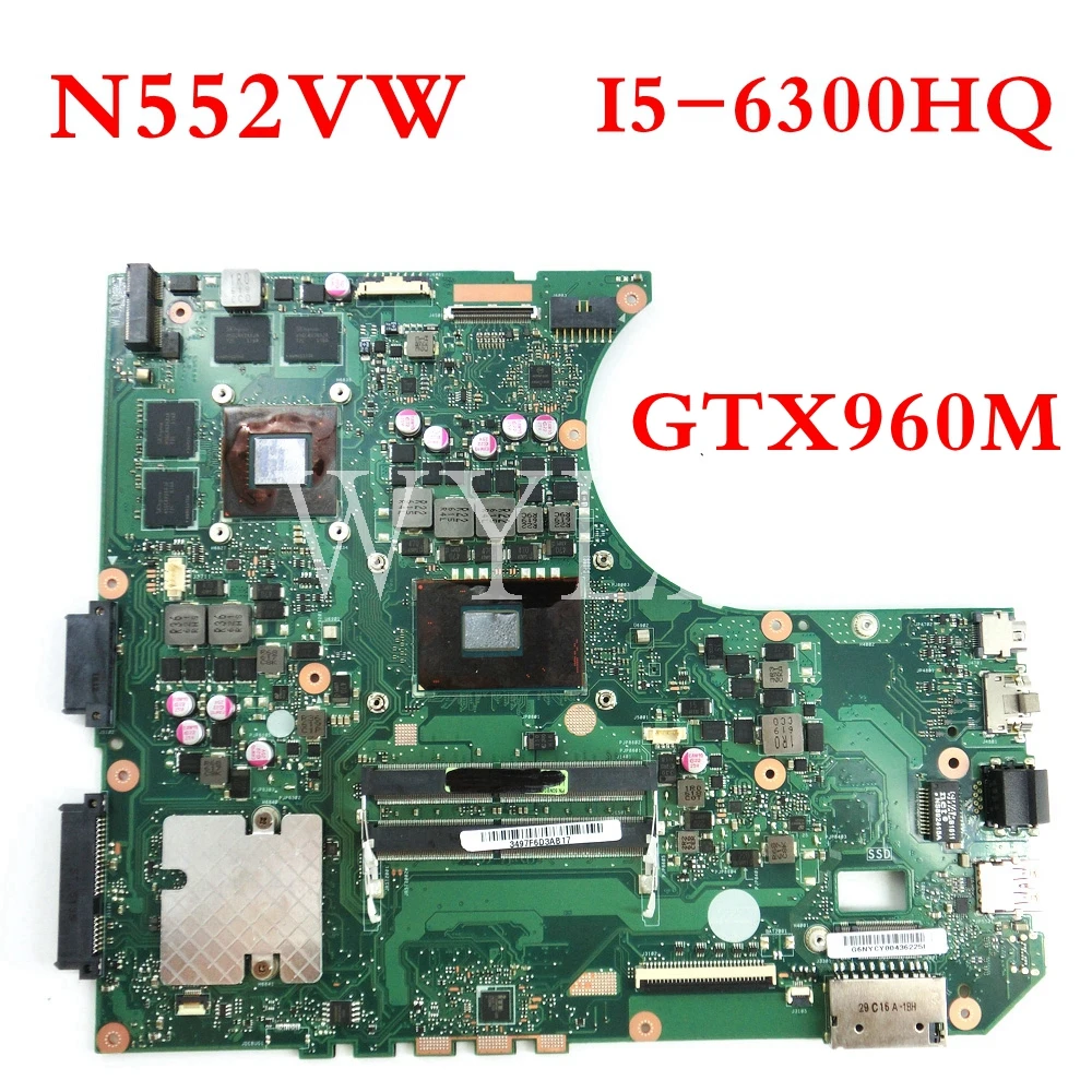 N552VW With I5-6300HQ CPU GTX960M mainboard For ASUS N552V N552VW laptop motherboard Tested Working 90NB0AN0-R00050
N552VW With I5-6300HQ CPU GTX960M mainboard For ASUS N552V N552VW laptop motherboard Tested Working 90NB0AN0-R00050