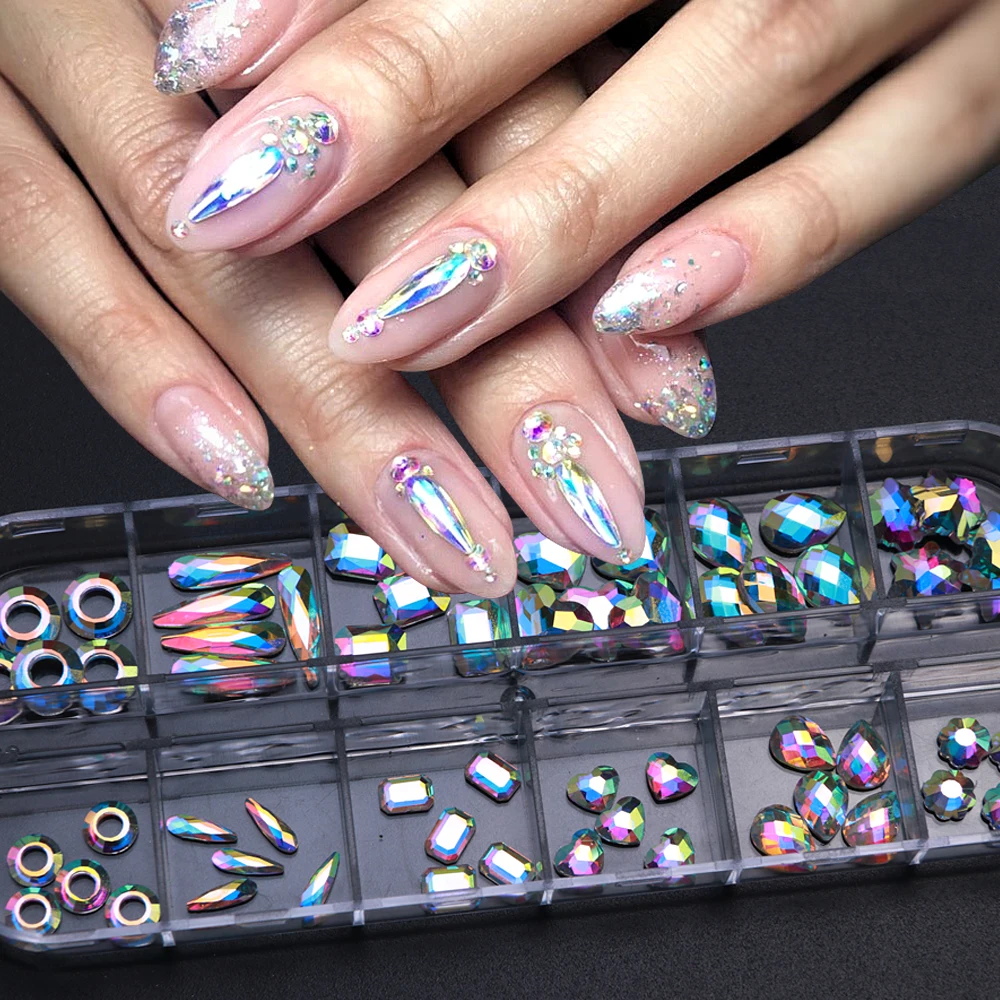 1Case Clear Crystal AB Rhinestones For Nails 3D Flat Back Mix Shape Strass Stones Shine Glitter Nail Art Design Decoration JI752
1Case Clear Crystal AB Rhinestones For Nails 3D Flat Back Mix Shape Strass Stones Shine Glitter Nail Art Design Decoration JI752