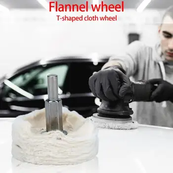 Cotton Cloth Polishing Mop Buffing Cloth Wheel Grinding Head Abrasive Tools T Style Polish Buffing Wheel Abrasive Tools
