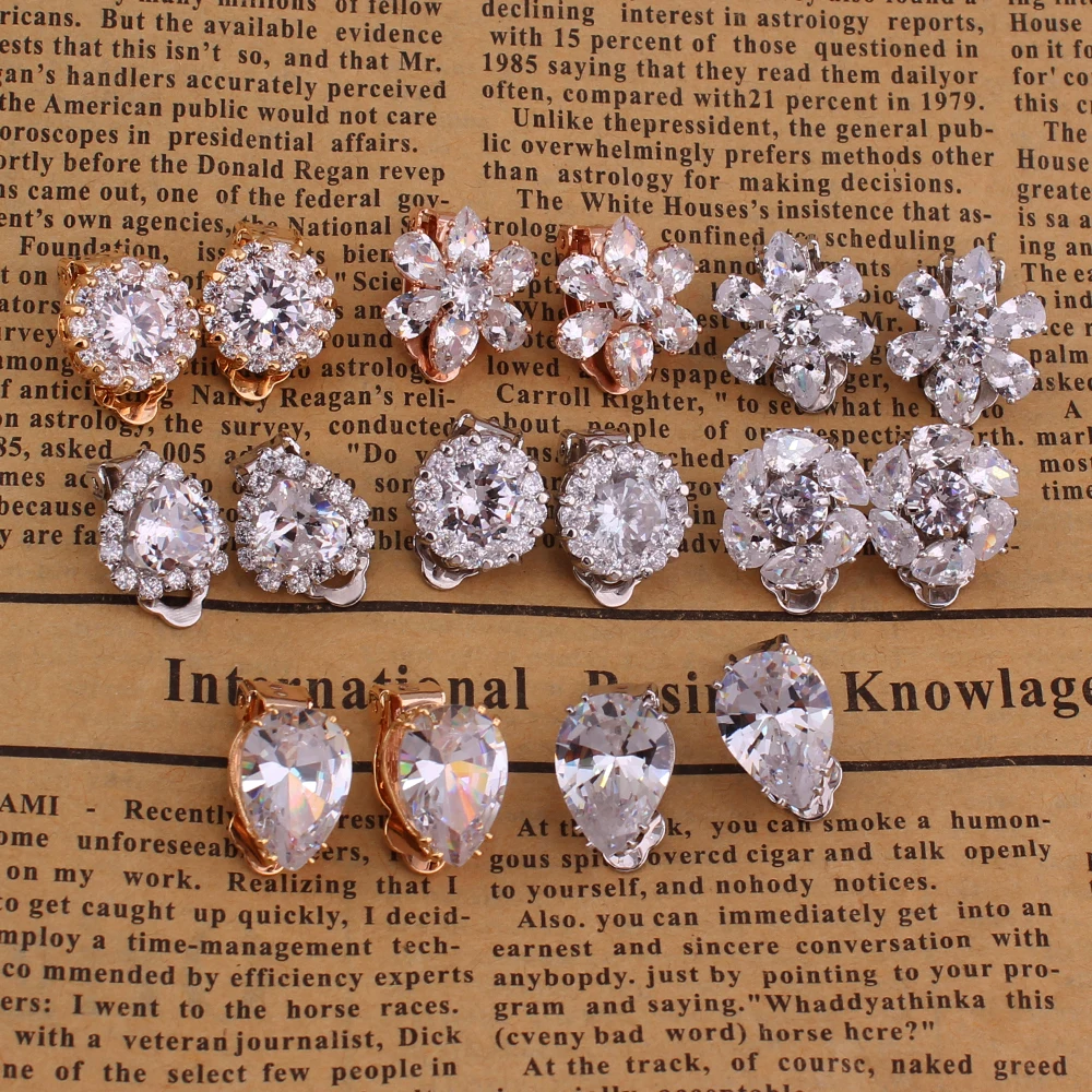 GRACE JUN 10 Colors AAA Cubic Zircon Tear Drop Geometric Clip on Earrings No Pierced for Women Party Wedding Charm Ear Clip New
GRACE JUN 10 Colors AAA Cubic Zircon Tear Drop Geometric Clip on Earrings No Pierced for Women Party Wedding Charm Ear Clip New