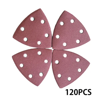 120pcs Triangle Sand Plate 6 Hole Woodworking Sanding Paper Sheets 40/60/80/120/150/180/240/300 Grits Smooth Polishing Sandpaper
120pcs Triangle Sand Plate 6 Hole Woodworking Sanding Paper Sheets 40/60/80/120/150/180/240/300 Grits Smooth Polishing Sandpaper