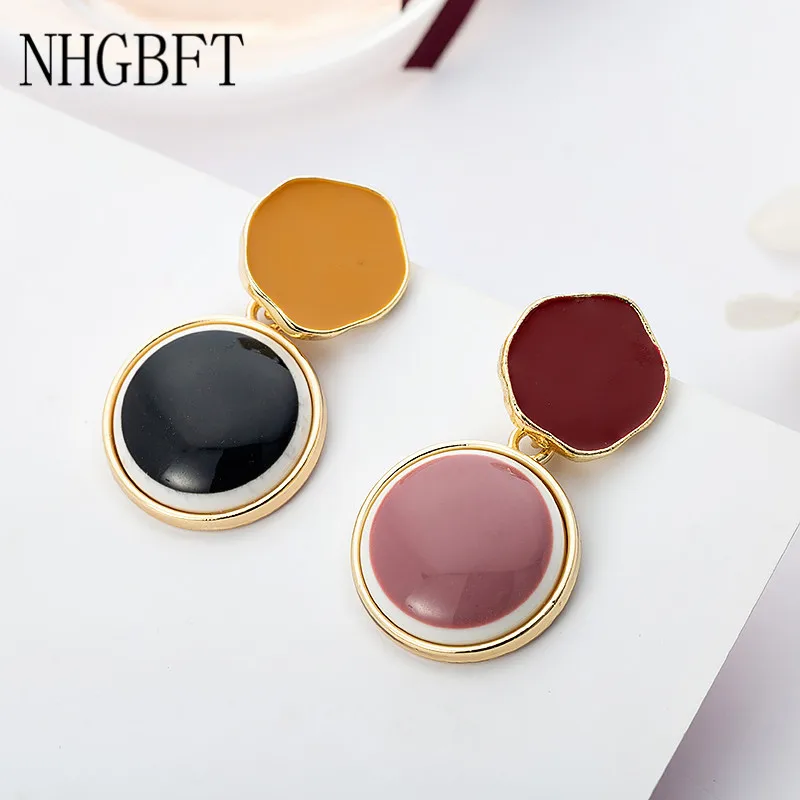 NHGBFT New Gold Color Multicolor Earrings For Women Geometric Round Dangle Earring Wedding Jewelry DropShipping
NHGBFT New Gold Color Multicolor Earrings For Women Geometric Round Dangle Earring Wedding Jewelry DropShipping
