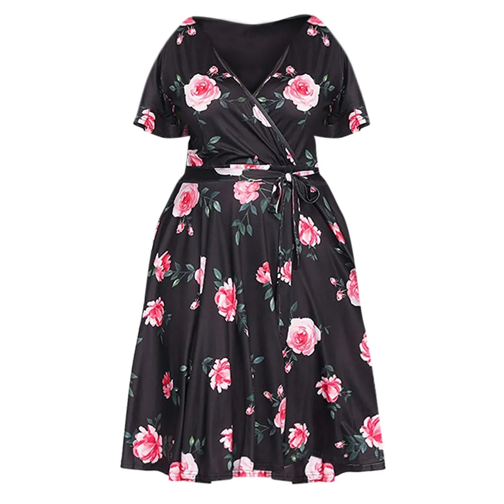 2019 Fashion Sexy Lady Casual Plant Leaf Print Short Sleeve Large Size Dress Comfortable Summer Dresses Casual Women Dresses
2019 Fashion Sexy Lady Casual Plant Leaf Print Short Sleeve Large Size Dress Comfortable Summer Dresses Casual Women Dresses