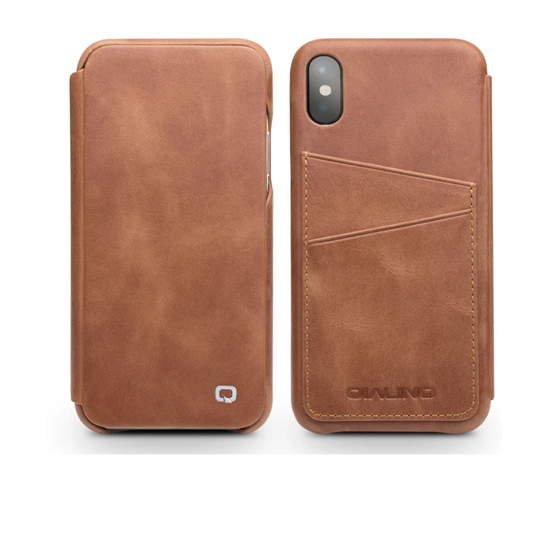 QIALINO Genuine Leather Cover for iPhone X Flip Case Wallet for iPhone XS Apple Vintage Cow Skin Card Holder auto Sleep Shell
QIALINO Genuine Leather Cover for iPhone X Flip Case Wallet for iPhone XS Apple Vintage Cow Skin Card Holder auto Sleep Shell