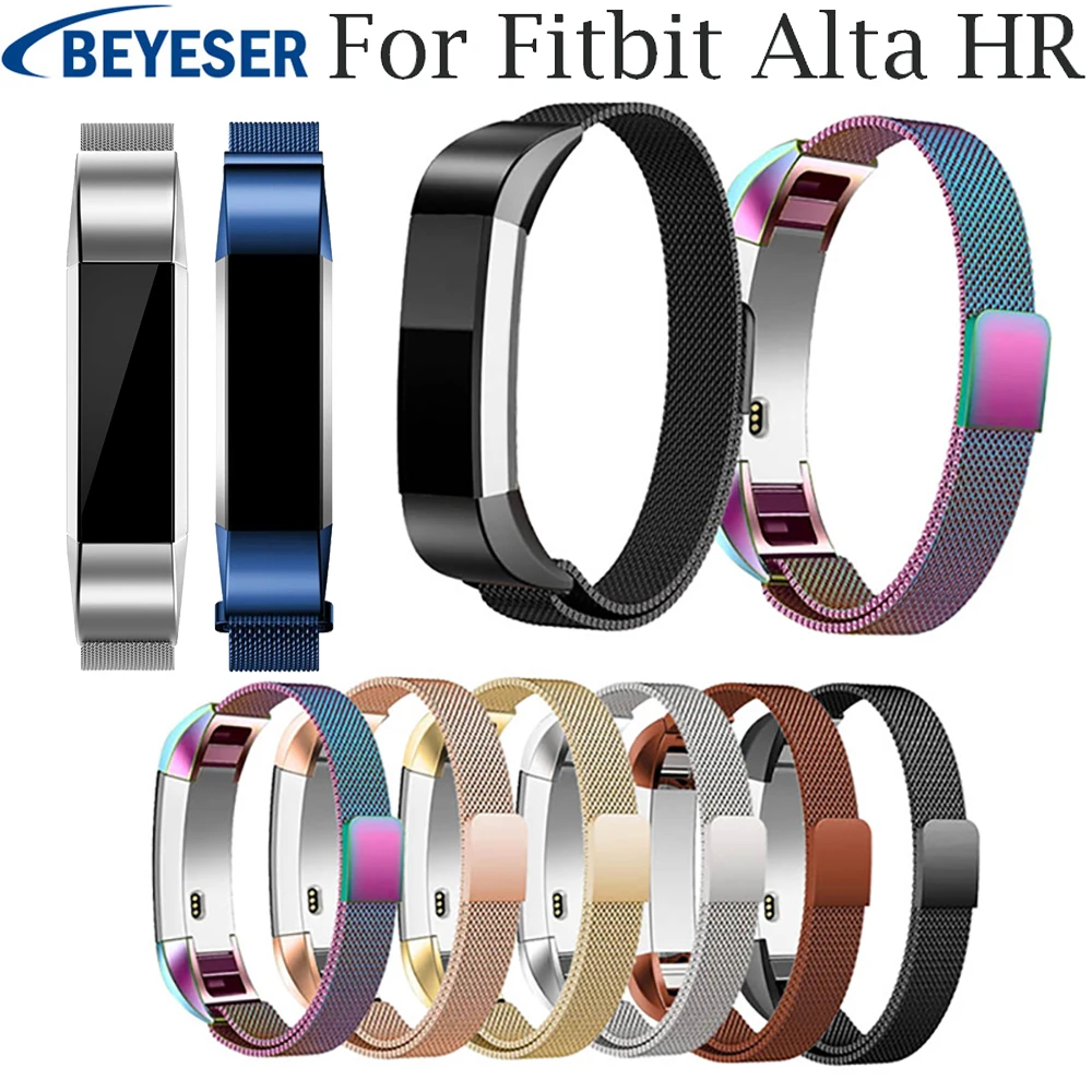 Фото Премиум ремешок из нержавеющей стали для Fitbit Alta Milanese Loop Bands Для HR часов