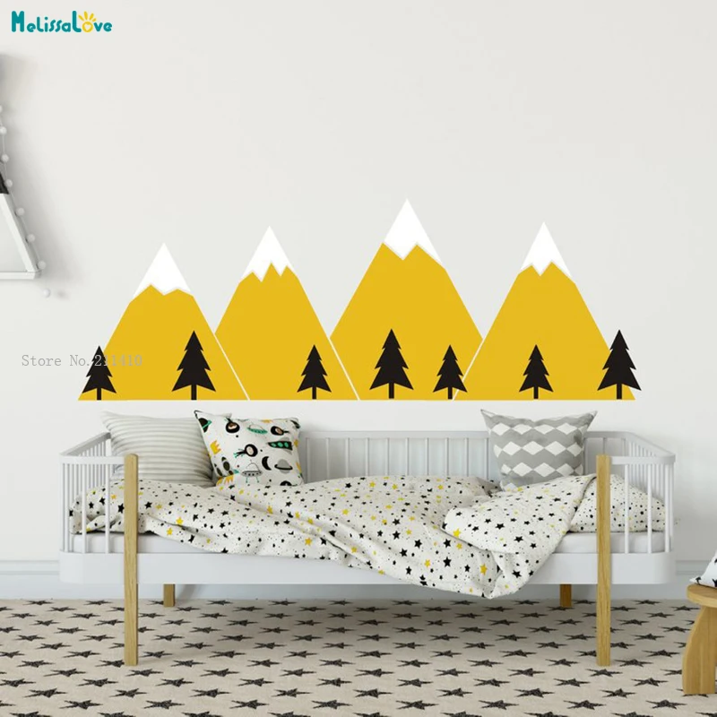 Custom Three Colors Mountain Wall Decals Pine Trees Nature Wall Decals Snow Cap Decoration Nursery Kids Vinyl Cute Murals YT1525
Custom Three Colors Mountain Wall Decals Pine Trees Nature Wall Decals Snow Cap Decoration Nursery Kids Vinyl Cute Murals YT1525
