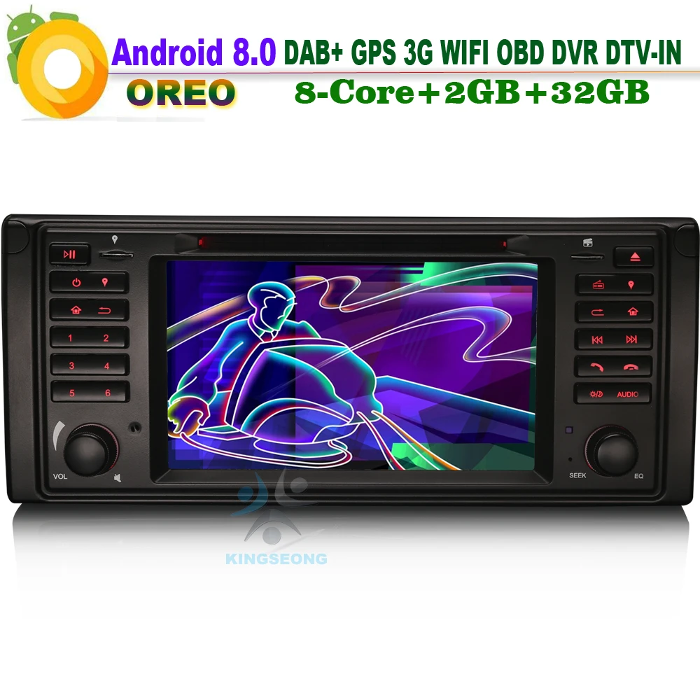 8-Core Android 8.0 CD Head Unit GPS RDS Sat Navi DAB+ Radio BT WiFi 3G OBD DTV-IN CAM-IN Car DVD player FOR BMW E39 X5 E53 M5
8-Core Android 8.0 CD Head Unit GPS RDS Sat Navi DAB+ Radio BT WiFi 3G OBD DTV-IN CAM-IN Car DVD player FOR BMW E39 X5 E53 M5