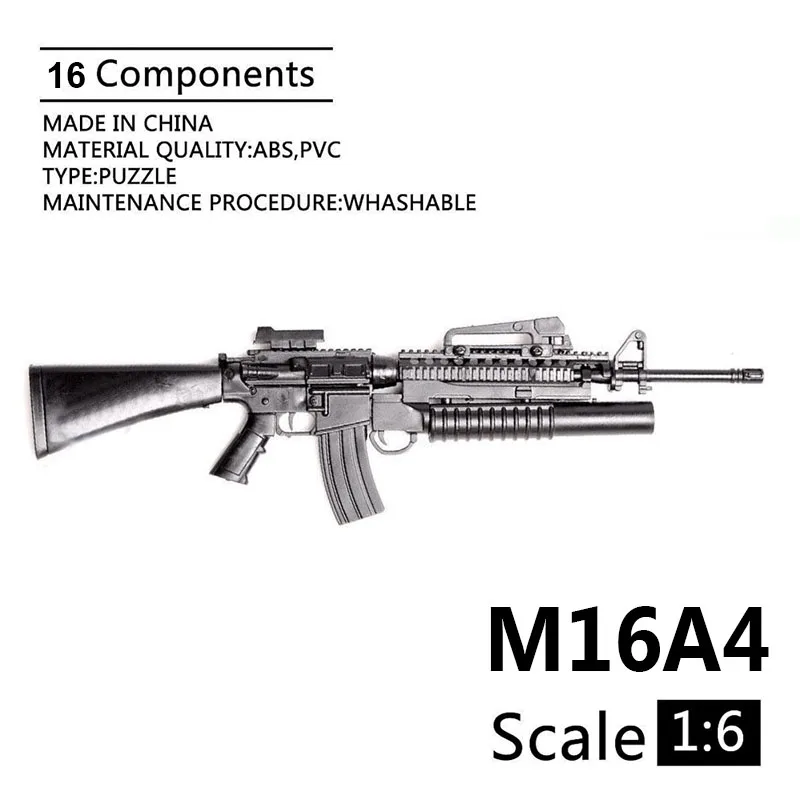 1:6 M16A4 Automatic Rifle Assembling Gun Model Assembly Plastic Weapon For 1/6 Soldier Military Building Blocks Toy
1:6 M16A4 Automatic Rifle Assembling Gun Model Assembly Plastic Weapon For 1/6 Soldier Military Building Blocks Toy