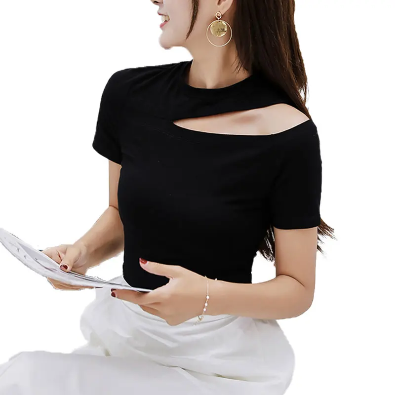 VOLOCEAN Womens Tops 2019 Cotton Women Shirt Summer Tees Strapless T-Shirt Woman Blusas Slash neck Tshirt Female Solid Top Tee
VOLOCEAN Womens Tops 2019 Cotton Women Shirt Summer Tees Strapless T-Shirt Woman Blusas Slash neck Tshirt Female Solid Top Tee