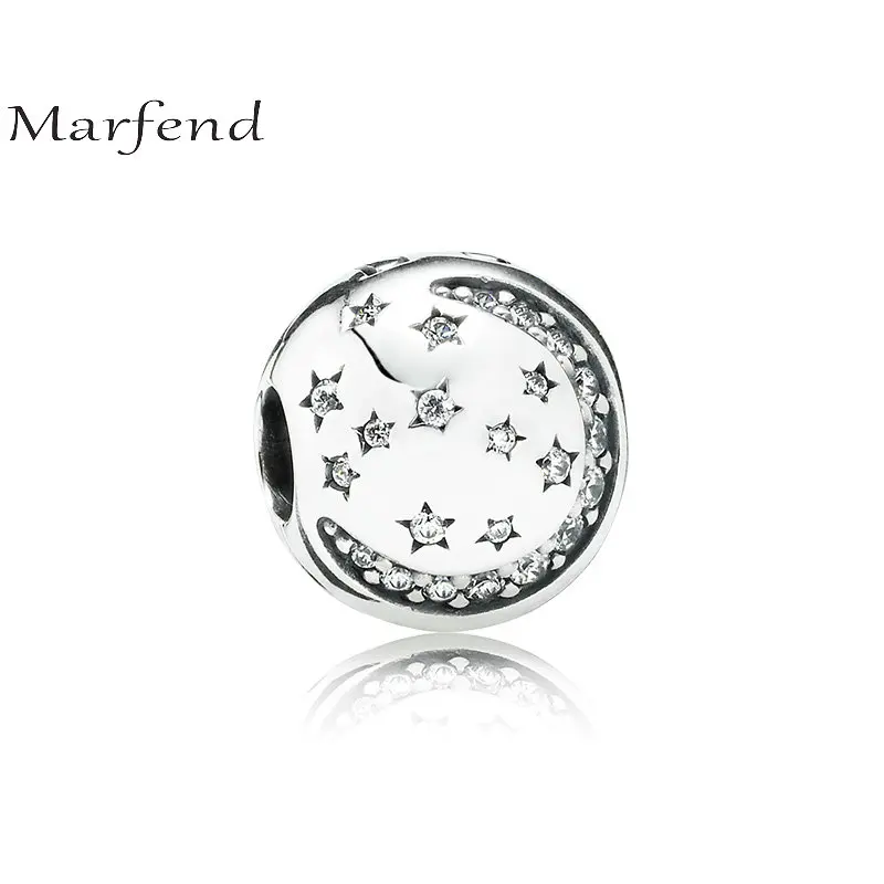 Marfend Fine 100% Silver 925 Flashing Night Star CZ Clip Bead Charm fit Original Bracelet DIY Charms Beads Women Jewelry Gift
Marfend Fine 100% Silver 925 Flashing Night Star CZ Clip Bead Charm fit Original Bracelet DIY Charms Beads Women Jewelry Gift