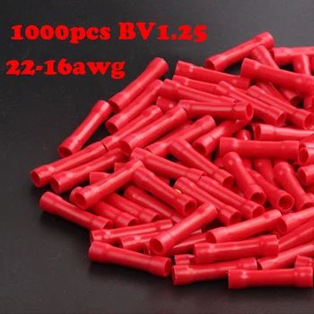 1000pcs BV1.25 22-18AWG Cable Splice Butt Connectors Insulated Straight Wire Butt Connector Electrical Crimp Terminals 22-16awg
1000pcs BV1.25 22-18AWG Cable Splice Butt Connectors Insulated Straight Wire Butt Connector Electrical Crimp Terminals 22-16awg