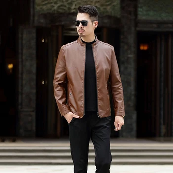 Male M-4XL Leather jacket 2019 Spring Autumn New Men's Fashion Classic Personality Slim-fit thin casual Sheep skin jacket YH289
Male M-4XL Leather jacket 2019 Spring Autumn New Men's Fashion Classic Personality Slim-fit thin casual Sheep skin jacket YH289