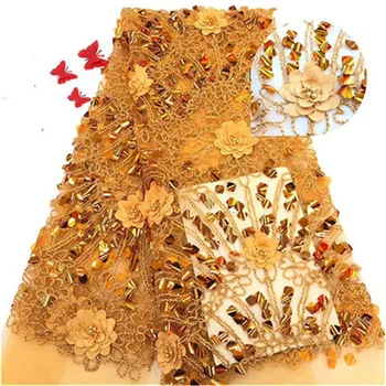 African Lace Fabric Orange beads sequins High Quality Lace 3d Applique Embroidery Tulle French Lace Fabric For Wedding Lace
African Lace Fabric Orange beads sequins High Quality Lace 3d Applique Embroidery Tulle French Lace Fabric For Wedding Lace