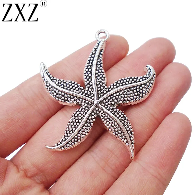 ZXZ 5pcs Antique Silver Tone Large Sea Star Starfish Charms Pendants for Necklace Bracelet Jewelry Making Findings 48x43mm
ZXZ 5pcs Antique Silver Tone Large Sea Star Starfish Charms Pendants for Necklace Bracelet Jewelry Making Findings 48x43mm