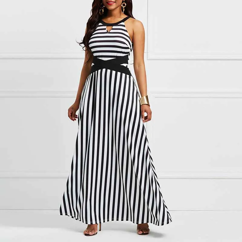 2019 Fashion Vacation Sexy Beach Women Dress Autumn A-Line Stripe Color Block Hollow Patchwork Girls Travel Female Maxi Dresses
2019 Fashion Vacation Sexy Beach Women Dress Autumn A-Line Stripe Color Block Hollow Patchwork Girls Travel Female Maxi Dresses