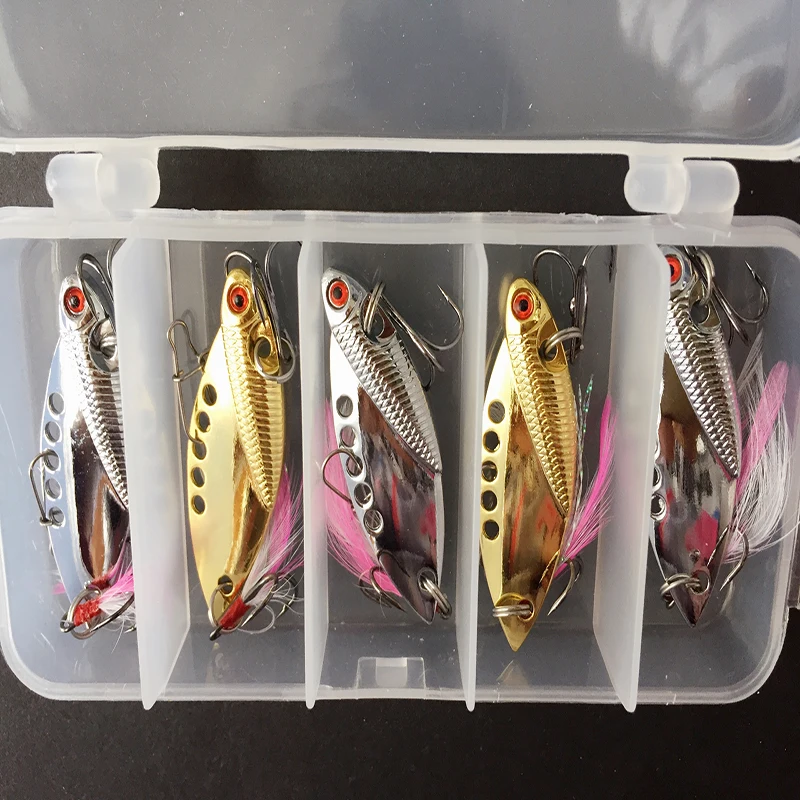 5Pcs/lot Metal VIB Lures 10g Vibration Spoon Lure Fishing Lure Bass VIB bait artificial bait cicada vib bait
5Pcs/lot Metal VIB Lures 10g Vibration Spoon Lure Fishing Lure Bass VIB bait artificial bait cicada vib bait