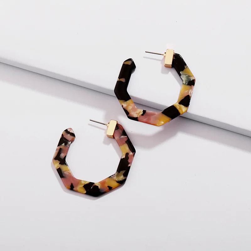 UJBOX Geometric Polygon Acetate Earrings Hoops Women 2018 Autumn Winter Multicolor Acetic Acid Hoop Earrings Ins Hot Sale E781
UJBOX Geometric Polygon Acetate Earrings Hoops Women 2018 Autumn Winter Multicolor Acetic Acid Hoop Earrings Ins Hot Sale E781