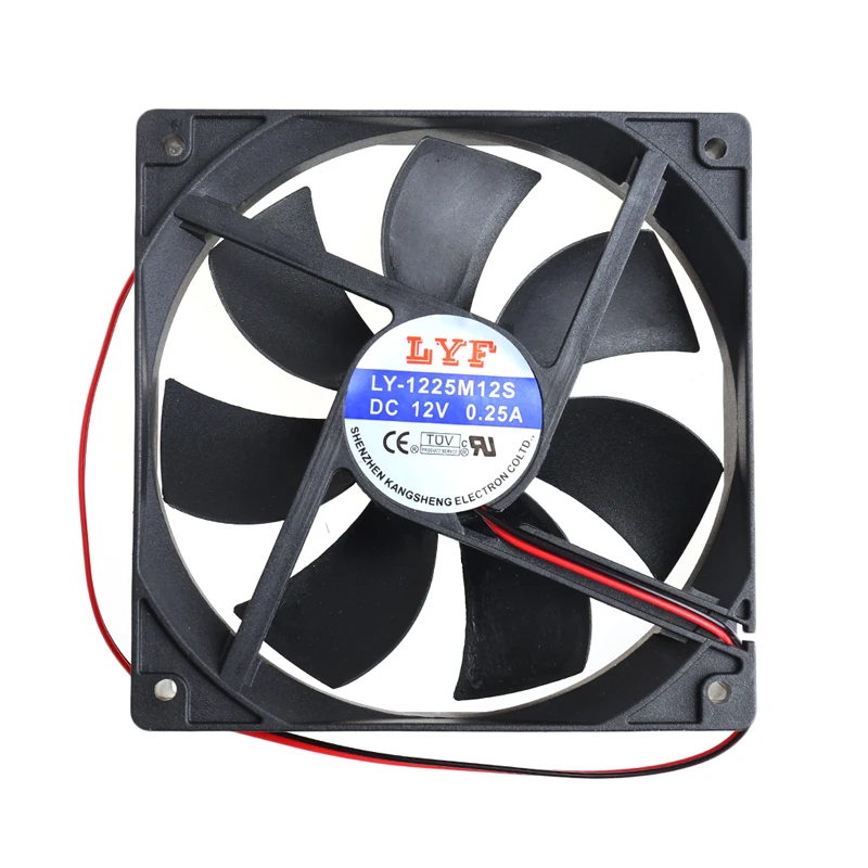 

High Speed 12cm Computer 120mm 5 inches 12V 2Pin 0.5A 120x120x25mm DC Cooling Cooler Fan Case System Hydraulic Cooling Fan