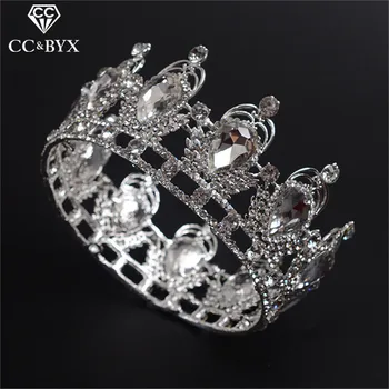CC tiaras and crowns round shape crystal luxury wedding hair accessories for bridal handmade big shine rhinestones jewelry HG555
CC tiaras and crowns round shape crystal luxury wedding hair accessories for bridal handmade big shine rhinestones jewelry HG555