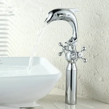 Dolphin faucet Basin Faucet Double Handle Chrome Finished Brass Body Dolphin Bathroom Faucet Deck Mounted Bath Sink Faucet Tap
Dolphin faucet Basin Faucet Double Handle Chrome Finished Brass Body Dolphin Bathroom Faucet Deck Mounted Bath Sink Faucet Tap
