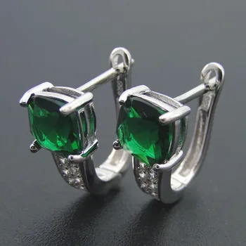 New Arrival Women Stud Earrings 100% 925 Sterling Silver Earring for Women Jewelry with Green CZ Shining Earrings for Girl gift
New Arrival Women Stud Earrings 100% 925 Sterling Silver Earring for Women Jewelry with Green CZ Shining Earrings for Girl gift