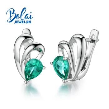 Bolaijewelry, Created green emerald pear 5*7mm earring 925 sterling silver fine jewelry for women best gift
Bolaijewelry, Created green emerald pear 5*7mm earring 925 sterling silver fine jewelry for women best gift