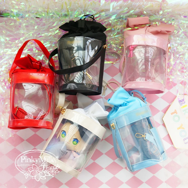 Lolita Transparent PVC 20cm Dolls Cylinder Itabag Cute Shoulder Bag Harajuku Japan Women's Jelly Students Clear Messenger Bag
Lolita Transparent PVC 20cm Dolls Cylinder Itabag Cute Shoulder Bag Harajuku Japan Women's Jelly Students Clear Messenger Bag