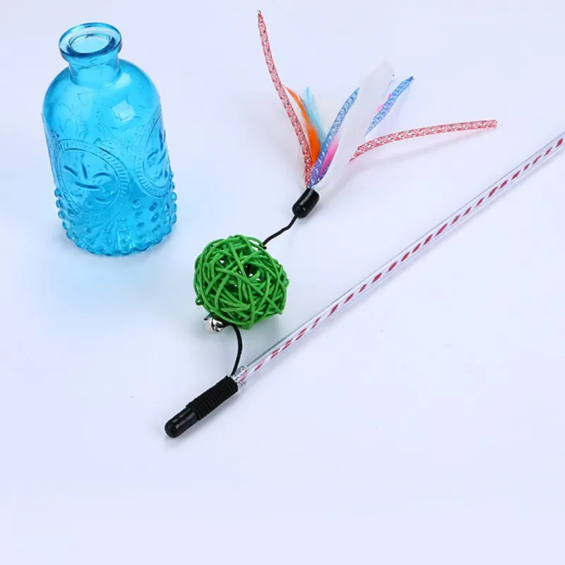 Pet Cat Interesting Interactive Tease Wand Toys With Rattan Ball, Bells And Feather Random Color New
Pet Cat Interesting Interactive Tease Wand Toys With Rattan Ball, Bells And Feather Random Color New