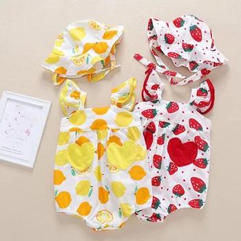 Infant Girls Cartoon Fruit Print Romper Cute Sets Newborn Baby Girls Ruffle Love Bodysuit Sunsuit Hats Fashion Outfits Summer
Infant Girls Cartoon Fruit Print Romper Cute Sets Newborn Baby Girls Ruffle Love Bodysuit Sunsuit Hats Fashion Outfits Summer