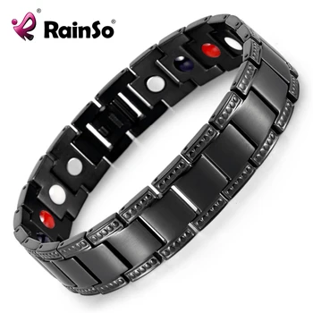 RainSo Black Titanium Bracelet Balance Energy Healing Negative ions Magnetic Power Men Bracelet Link Chain Gift Drop-ship
RainSo Black Titanium Bracelet Balance Energy Healing Negative ions Magnetic Power Men Bracelet Link Chain Gift Drop-ship
