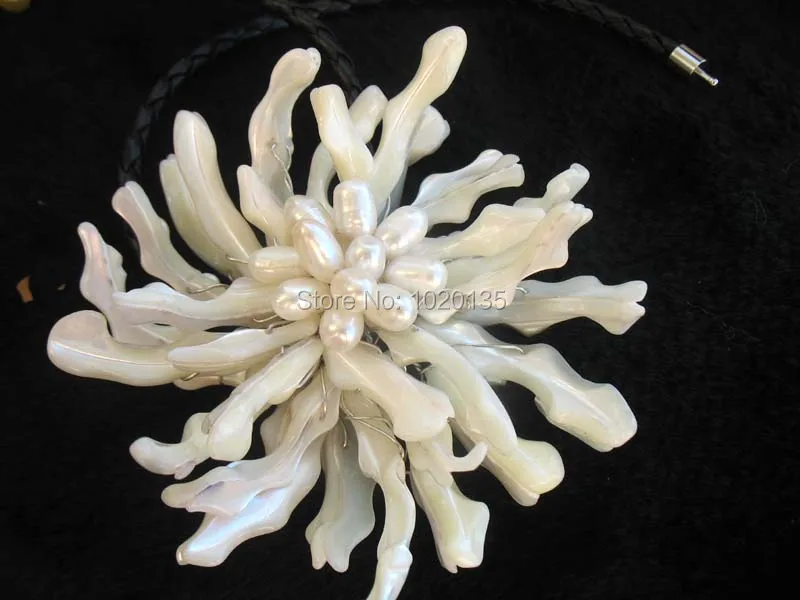 wholesale freshwater pearl necklace and sea shell white flower 18inch nature handcraft FPPJ
wholesale freshwater pearl necklace and sea shell white flower 18inch nature handcraft FPPJ