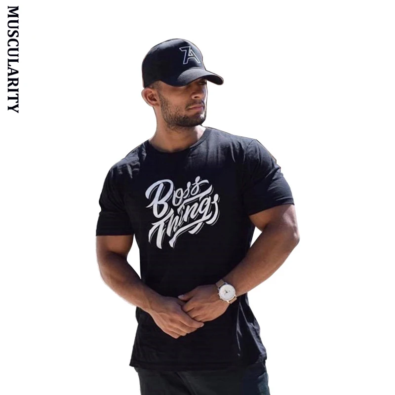 MUSCULARITY Summer Casual mens gyms T shirt Fitness Bodybuilding Shirts Printed Fashion Male Short cotton clothing Tee Tops
MUSCULARITY Summer Casual mens gyms T shirt Fitness Bodybuilding Shirts Printed Fashion Male Short cotton clothing Tee Tops
